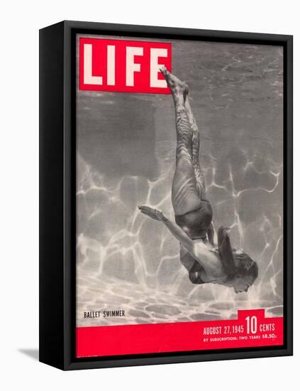 Ballet Swimmer Belita, August 27, 1945-Walter Sanders-Framed Premier Image Canvas