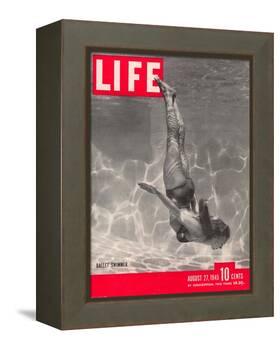 Ballet Swimmer Belita, August 27, 1945-Walter Sanders-Framed Premier Image Canvas