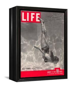 Ballet Swimmer Belita, August 27, 1945-Walter Sanders-Framed Premier Image Canvas