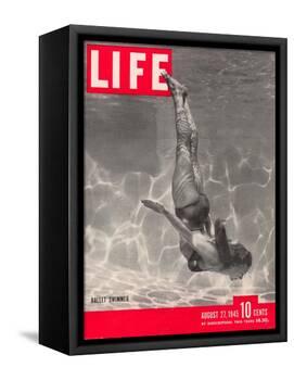 Ballet Swimmer Belita, August 27, 1945-Walter Sanders-Framed Premier Image Canvas