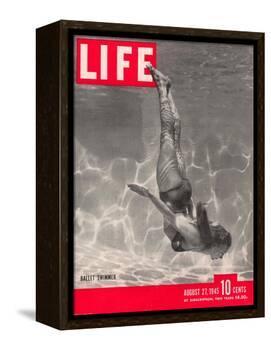 Ballet Swimmer Belita, August 27, 1945-Walter Sanders-Framed Premier Image Canvas