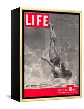 Ballet Swimmer Belita, August 27, 1945-Walter Sanders-Framed Premier Image Canvas