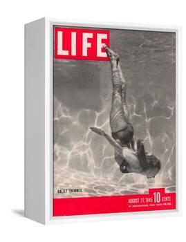 Ballet Swimmer Belita, August 27, 1945-Walter Sanders-Framed Premier Image Canvas