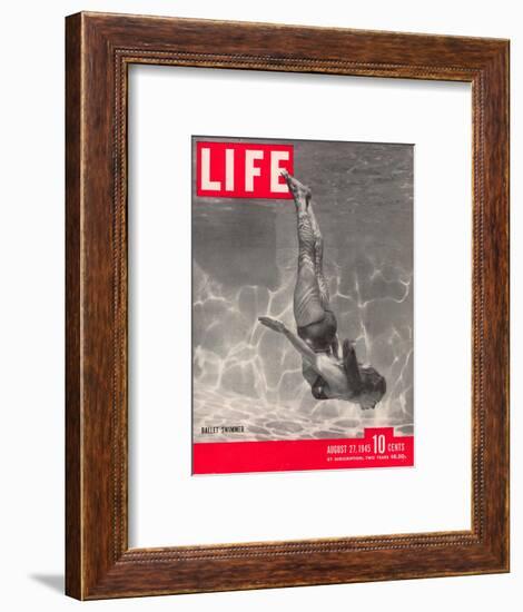 Ballet Swimmer Belita, August 27, 1945-Walter Sanders-Framed Photographic Print