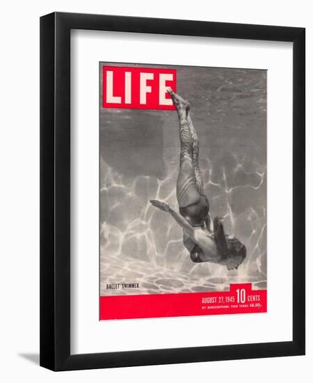 Ballet Swimmer Belita, August 27, 1945-Walter Sanders-Framed Photographic Print