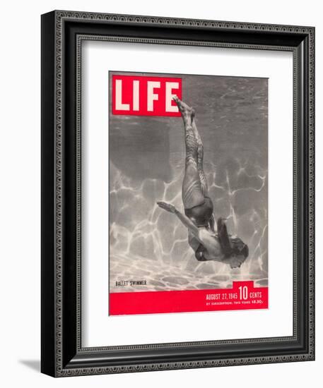 Ballet Swimmer Belita, August 27, 1945-Walter Sanders-Framed Photographic Print