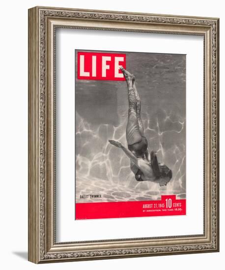 Ballet Swimmer Belita, August 27, 1945-Walter Sanders-Framed Photographic Print