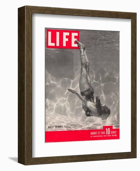 Ballet Swimmer Belita, August 27, 1945-Walter Sanders-Framed Photographic Print