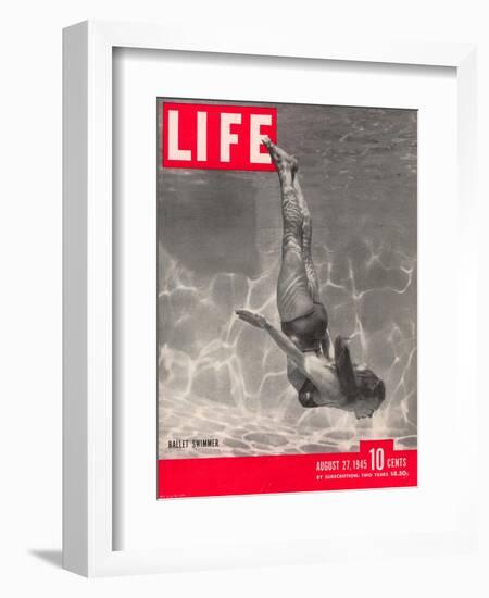 Ballet Swimmer Belita, August 27, 1945-Walter Sanders-Framed Photographic Print