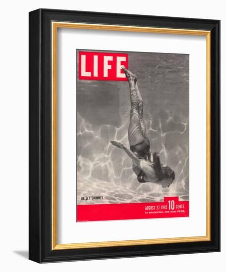 Ballet Swimmer Belita, August 27, 1945-Walter Sanders-Framed Photographic Print