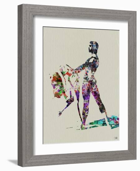 Ballet Watercolor 1-NaxArt-Framed Art Print