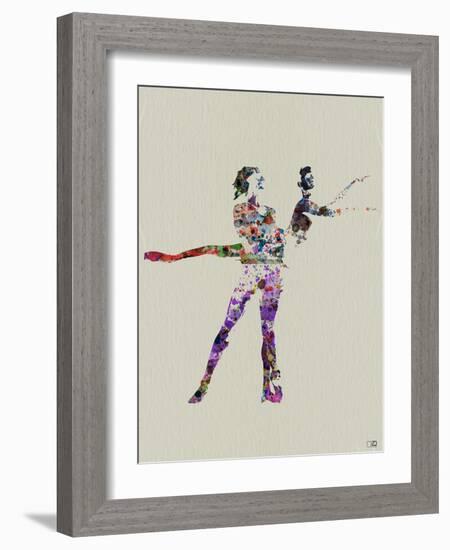 Ballet Watercolor-NaxArt-Framed Art Print