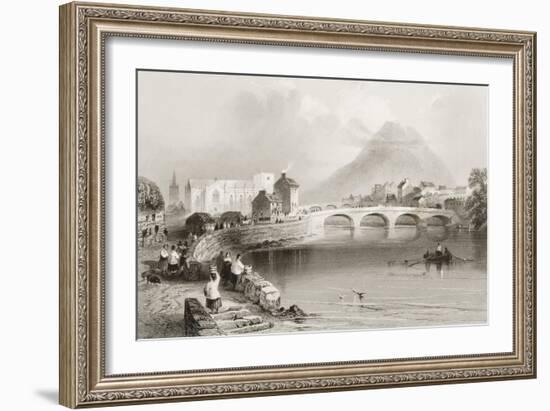 Ballina, County Mayo, from 'scenery and Antiquities of Ireland' by George Virtue, 1860s-William Henry Bartlett-Framed Giclee Print