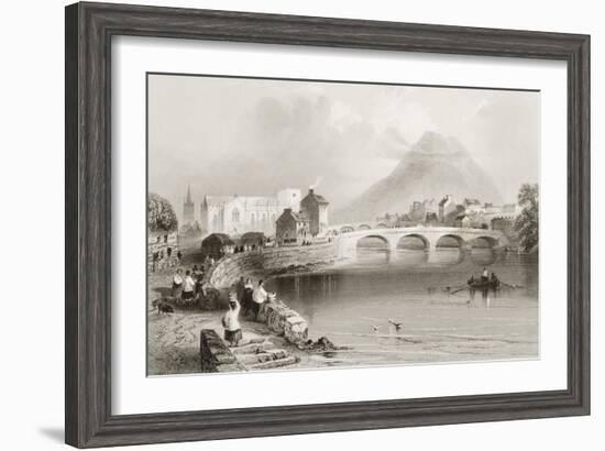 Ballina, County Mayo, from 'scenery and Antiquities of Ireland' by George Virtue, 1860s-William Henry Bartlett-Framed Giclee Print