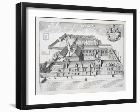 Balliol College, Oxford, from Oxonia Illustrata, Published 1675-David Loggan-Framed Giclee Print