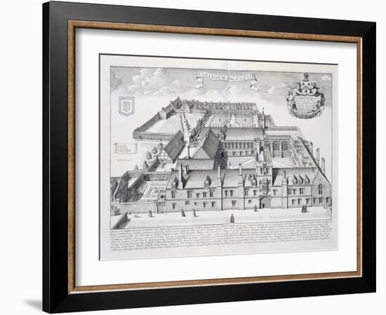 Balliol College, Oxford, from Oxonia Illustrata, Published 1675-David Loggan-Framed Giclee Print