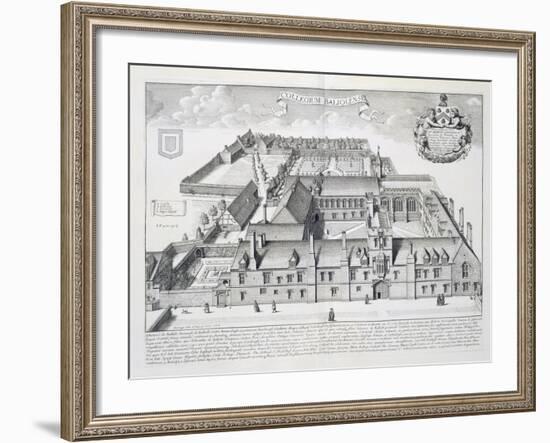 Balliol College, Oxford, from Oxonia Illustrata, Published 1675-David Loggan-Framed Giclee Print