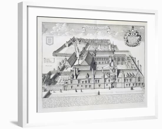 Balliol College, Oxford, from Oxonia Illustrata, Published 1675-David Loggan-Framed Giclee Print