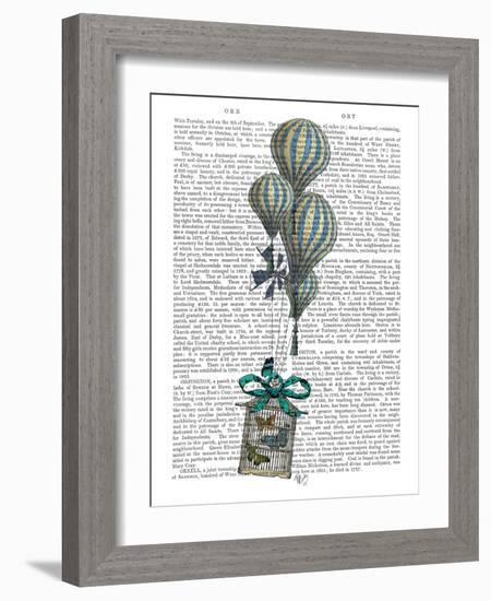 Balloon and Bird Cage 2-Fab Funky-Framed Art Print