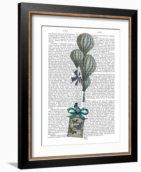 Balloon and Bird Cage 2-Fab Funky-Framed Art Print