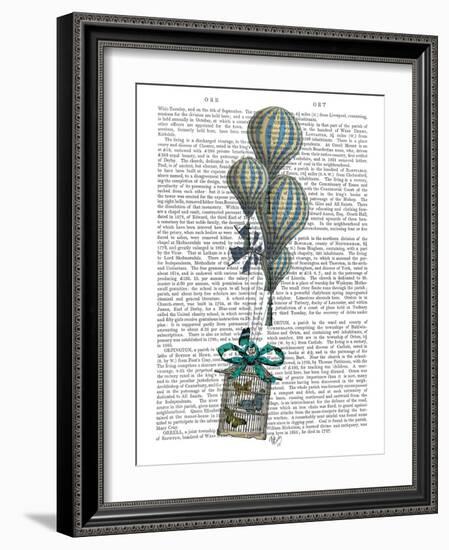 Balloon and Bird Cage 2-Fab Funky-Framed Art Print