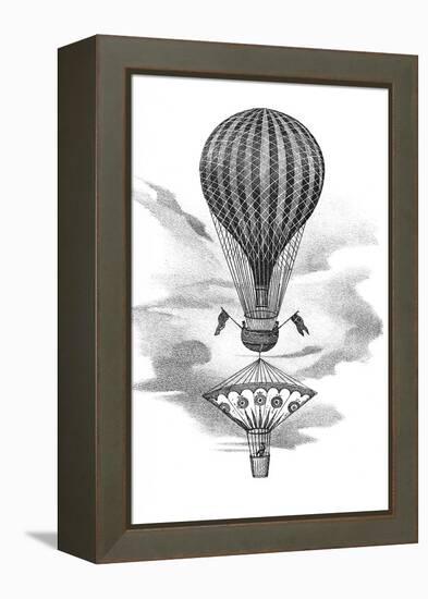 Balloon And Parachute-Science, Industry and Business Library-Framed Premier Image Canvas