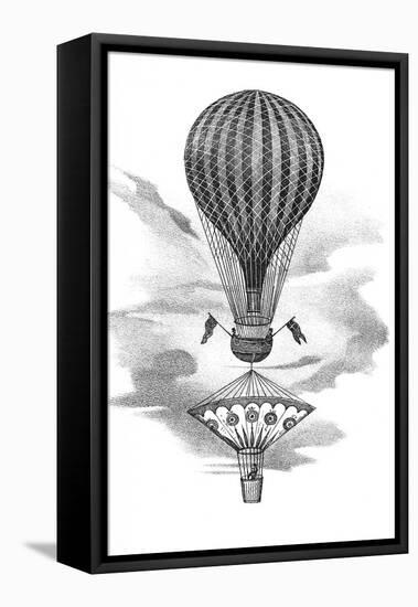 Balloon And Parachute-Science, Industry and Business Library-Framed Premier Image Canvas