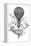 Balloon And Parachute-Science, Industry and Business Library-Framed Premier Image Canvas