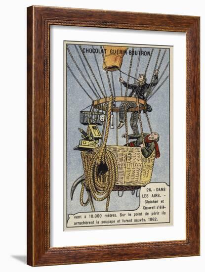 Balloon Ascent to 10,000 Metres by Glaisher and Coxwell, 1862-null-Framed Giclee Print