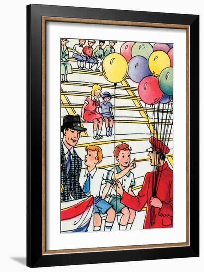 Balloon Man-Julia Letheld Hahn-Framed Art Print