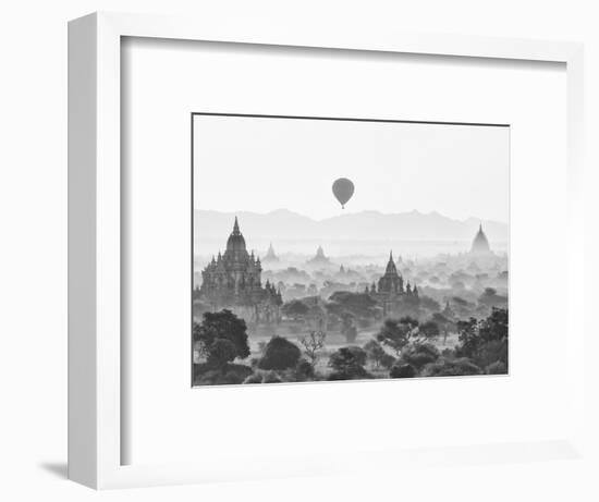 Balloon Over Bagan at Sunrise, Mandalay, Burma (Myanmar)-Nadia Isakova-Framed Photographic Print