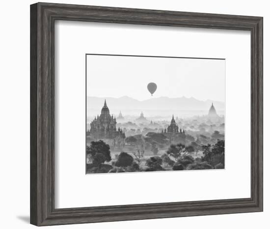 Balloon Over Bagan at Sunrise, Mandalay, Burma (Myanmar)-Nadia Isakova-Framed Photographic Print