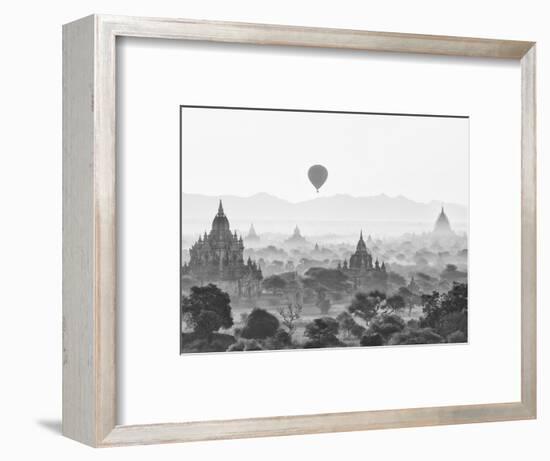 Balloon Over Bagan at Sunrise, Mandalay, Burma (Myanmar)-Nadia Isakova-Framed Photographic Print