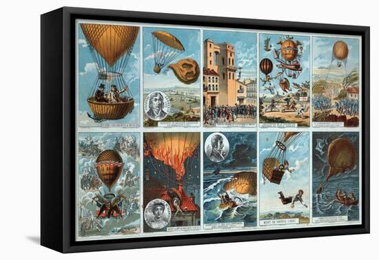 Ballooning History from 1795 to 1846-Science Source-Framed Premier Image Canvas