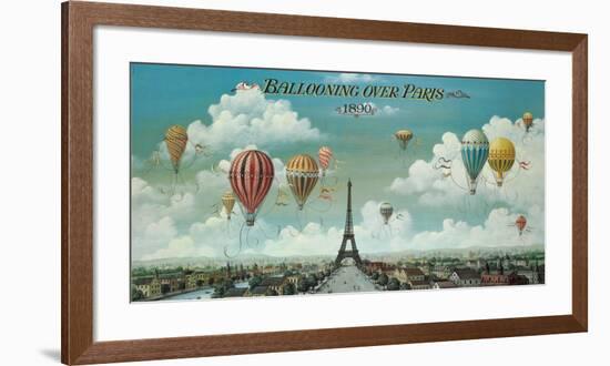 Ballooning Over Paris-Unknown Unknown-Framed Art Print