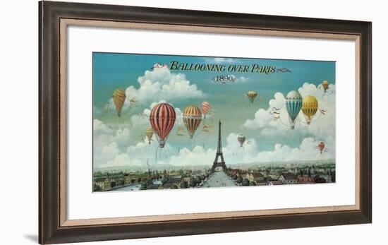 Ballooning Over Paris-Unknown Unknown-Framed Art Print