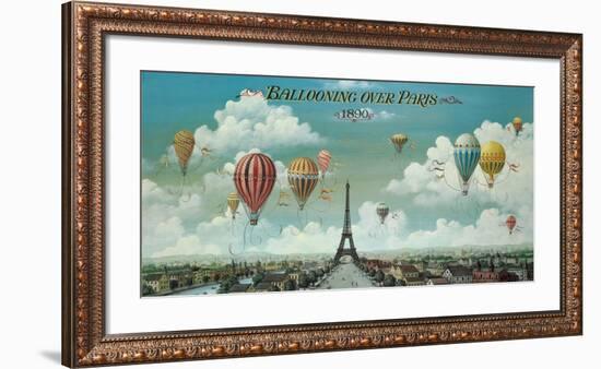 Ballooning Over Paris-Unknown Unknown-Framed Art Print