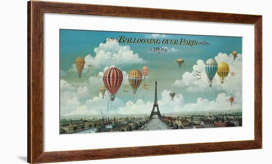 Ballooning Over Paris-Unknown Unknown-Framed Art Print