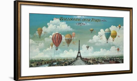 Ballooning Over Paris-Unknown Unknown-Framed Art Print