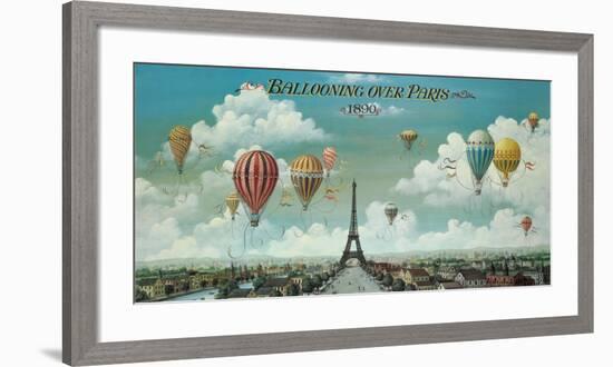 Ballooning Over Paris-Unknown Unknown-Framed Art Print