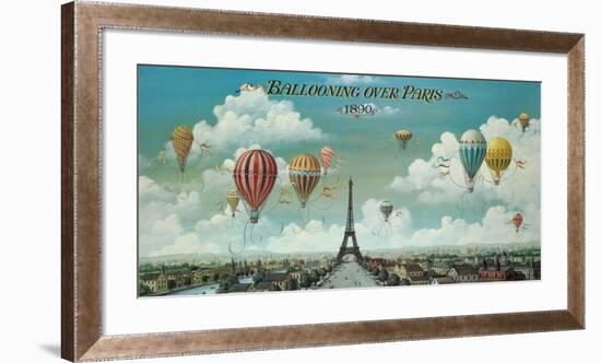 Ballooning Over Paris-Unknown Unknown-Framed Art Print