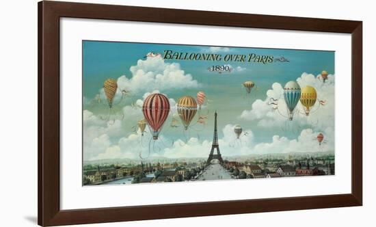 Ballooning Over Paris-Unknown Unknown-Framed Art Print