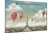Ballooning Over Paris-Isiah and Benjamin Lane-Mounted Art Print