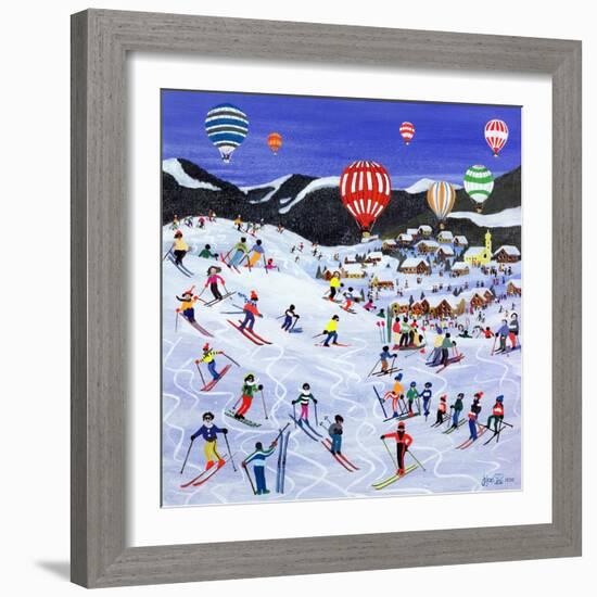 Ballooning over the Piste, 1995-Judy Joel-Framed Giclee Print