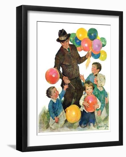 "Balloonman,"May 9, 1931-Ellen Pyle-Framed Giclee Print