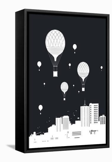 Balloons and the City-Balazs Solti-Framed Premier Image Canvas