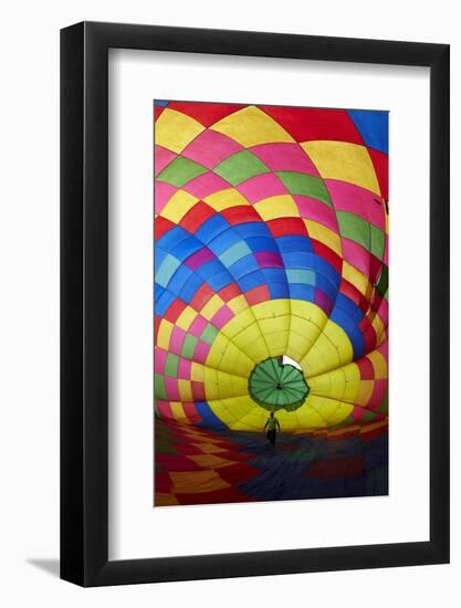 Balloons over Waikato Festival, Lake Rotoroa, North Island, New Zealand-David Wall-Framed Photographic Print