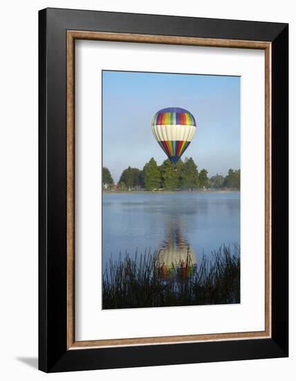 Balloons over Waikato Festival, Lake Rotoroa, North Island, New Zealand-David Wall-Framed Photographic Print