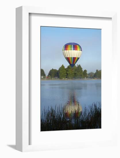 Balloons over Waikato Festival, Lake Rotoroa, North Island, New Zealand-David Wall-Framed Photographic Print