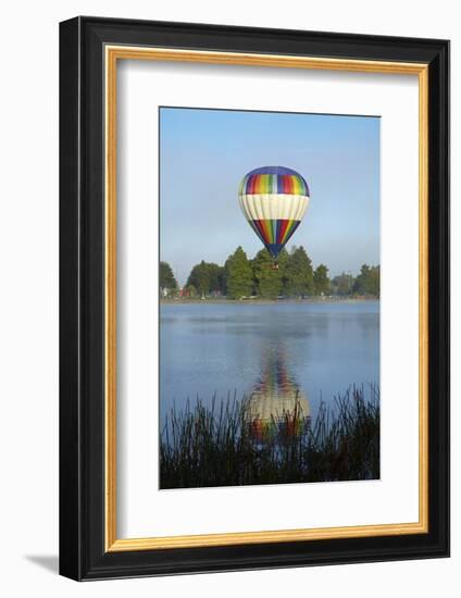 Balloons over Waikato Festival, Lake Rotoroa, North Island, New Zealand-David Wall-Framed Photographic Print